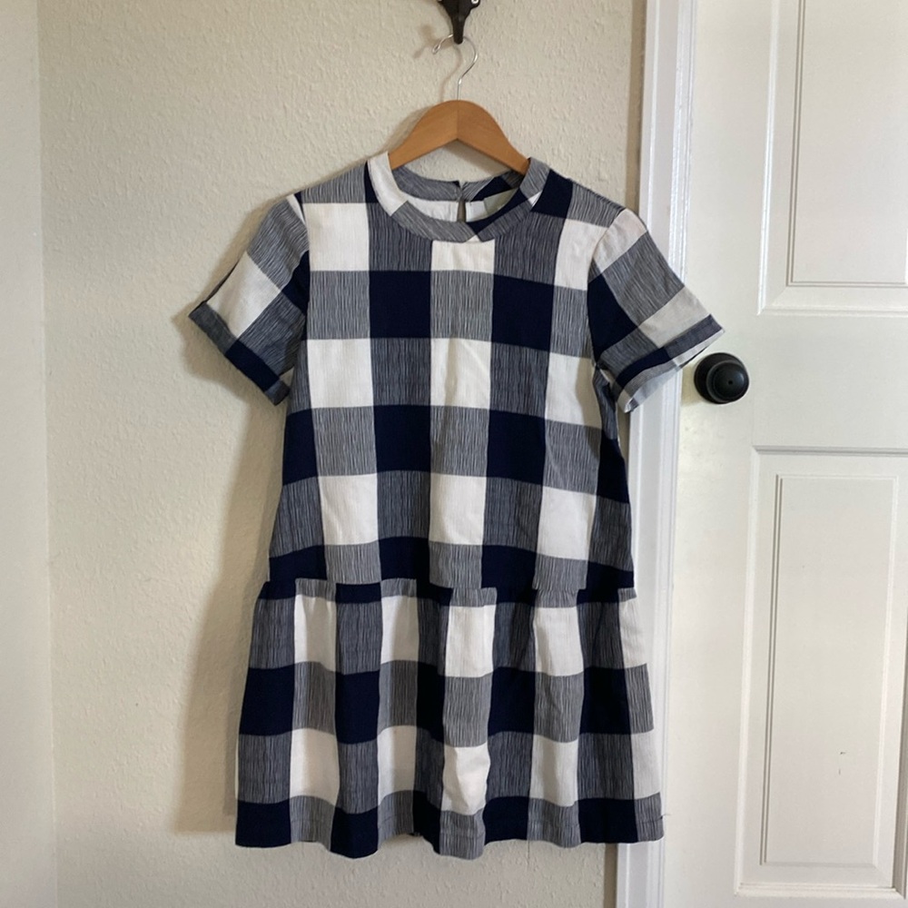 Maeve navy checkered dress